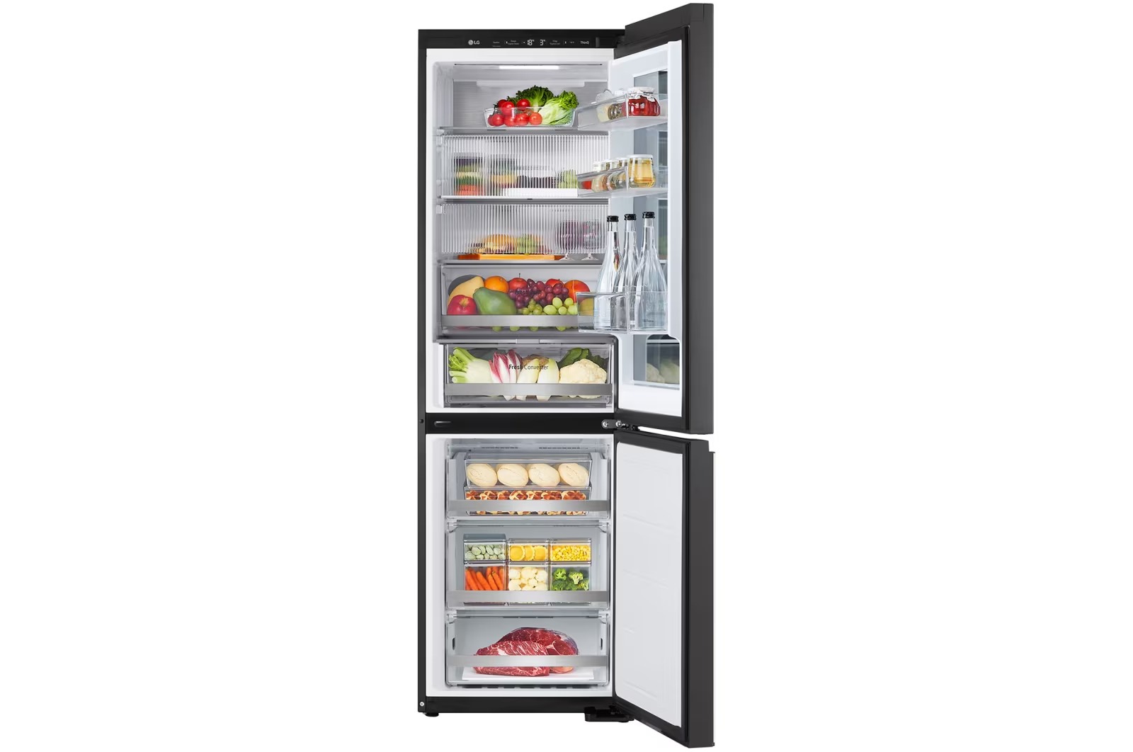 LG 349L InstaView Bottom Freezer Refrigerator with LinearCooling™, DoorCooling+™ & Smart Inverter Compressor – GR-V479QGKW - Image 2